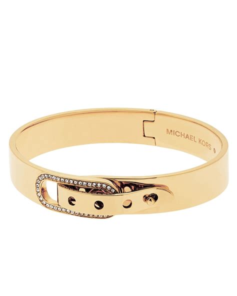 michael kors buckle bracelet gold|Michael Kors stainless steel bracelet.